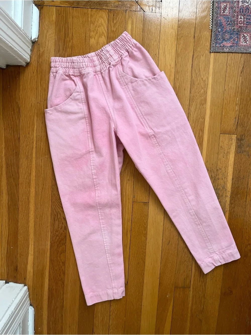 Elizabeth Suzann Clyde Pants Size 0S Short Petite Garment Dye Petal Pink